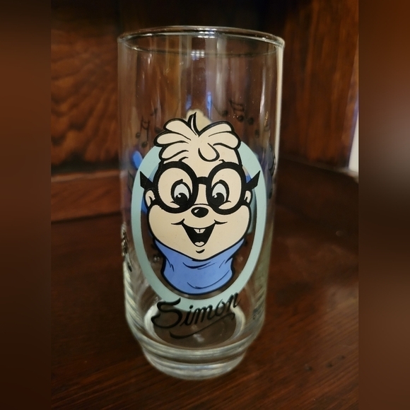 Copy - Vintage 1985 Alvin and the chipmunks glass Simon. - Picture 2 of 4